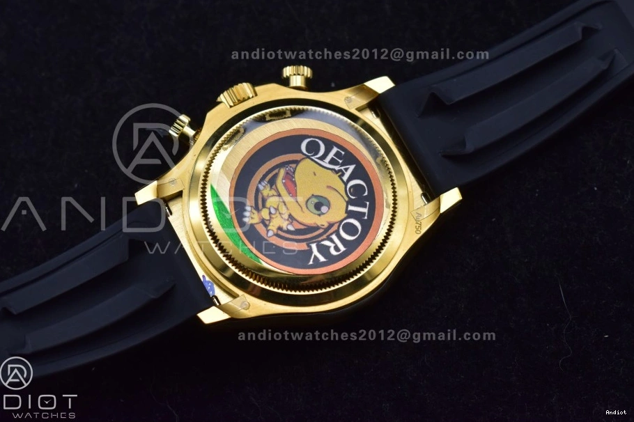 Black 1:1 Dial YG Edition Best (Weighted) 126518 V6 on Oysterflex Strap QF Daytona SH4131 0521
